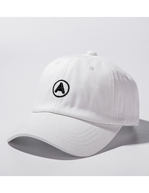 Fashion Milky White Three-dimensional Letter Embroidery Cap