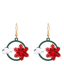 Fashion Snowflake Snowman Snowflake Christmas Tree Asymmetrical Earrings