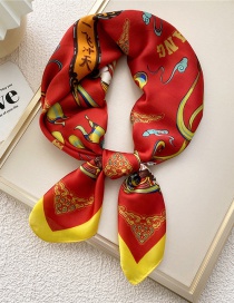 Fashion Soaring Red Printed Neck Scarf