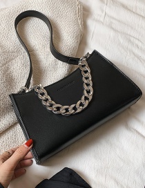 Fashion Black Chain Carry Large Capacity Shoulder Bag