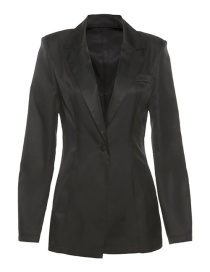 Fashion Black Lapel Long Sleeve Suit