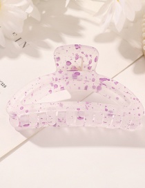 Fashion Semicircle Purple Splashed Ink Color Dots Frosted Gripping Clip