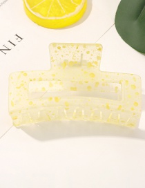 Fashion Square Yellow Splashed Ink Color Dots Frosted Gripping Clip