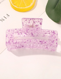Fashion Square Purple Splashed Ink Color Dot Frosted Gripping Clip