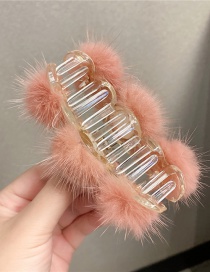 Fashion Korean Fan Mink Plush Catch Clip
