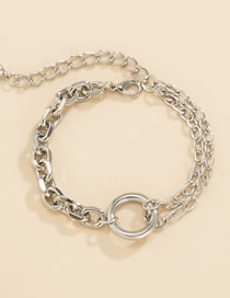 Fashion Bracelet White K Metal Ring Cross Chain Bracelet