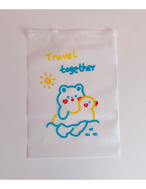 Fashion Swimming Ring Tea Tea Bear (small) Cartoon Printed Clothing Sealed Bag
