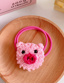 Fashion Pink Piggy Plush Piggy Hair Ring