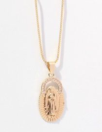 Fashion 1# Virgin Mary Embossed Necklace