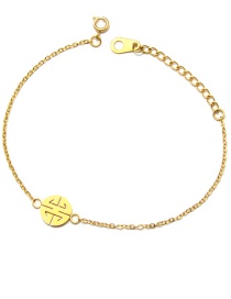 Fashion Gold Coloren Jewelry Clasp Bracelet 15+3cm Titanium Steel Geometric Bracelet