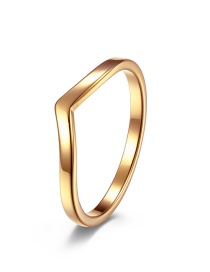 Fashion Rose Gold Color Titanium Steel Smooth Plain Ring Ring
