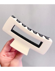 Fashion White Black Double-sided Gripping Clip Resin Square Color-blocking Gripper
