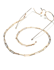 Fashion Metal Copper Rectangular Glasses Chain