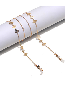 Fashion Gold Alloy Hollow Fan-shaped Glasses Chain