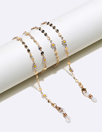 Fashion Gold Metal Daisy Disc Glasses Chain