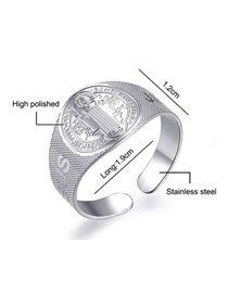 Fashion Silver Ring Stainless Steel Catholic Holy Brand Ring
