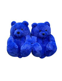 Fashion Navy 20cm Children's Teddy Bear Plush Slippers