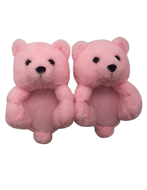 Fashion Pink (adult Sandals) Adult Plush Teddy Bear Leaky Toe Slippers
