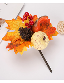 Fashion J Plug-in Halloween Simulation Pumpkin Pine Cone Maple Leaf Plug-in