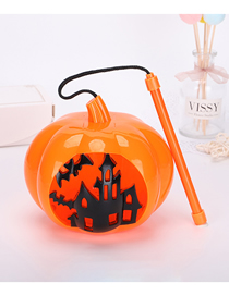 Fashion Halloween Lantern-black Castle Trumpet (with Light And Sound) (with Electronics) Halloween Portable Pumpkin Lantern
