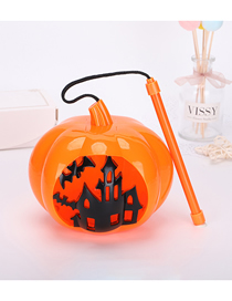 Fashion Halloween Lantern-black Castle Model Large (with Lamp And Sound) (with Electronics) Halloween Portable Pumpkin Lantern