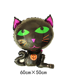 Fashion Black Cat Halloween Aluminum Film Balloon