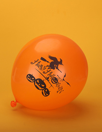 Fashion Orange Bottom Trapeze Pumpkin Halloween Printed Balloons (about 100 Pieces)