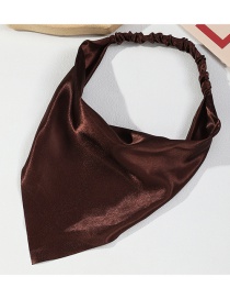 Fashion Brown Pure Color Stretch Triangle Hair Band