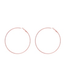 Fashion Rose Gold Color Alloy Hollow Ring Earrings