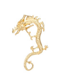 Fashion Gold Color Alloy Three-dimensional Dragon-shaped Earrings