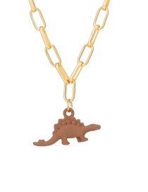 Fashion Brown Alloy Dinosaur Necklace