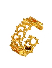 Fashion Gold Color Metal Mesh Braided Sun Ring