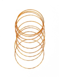 Fashion Gold Color Metal Geometric Thin Circle Bracelet Set