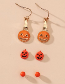 Fashion Pumpkin Face Halloween Bat Spider Web Skull Earrings
