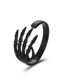 Fashion Black Alloy Open Claw Ring