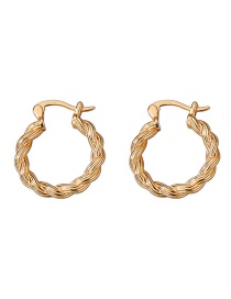 Fashion Gold Color Alloy Twist Braided Earrings