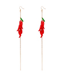 Fashion Pepper Earrings Halloween Chili Beaded Earrings