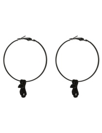 Fashion Black Alloy Cat Ear Ring