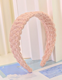 Fashion Pink Woolen Flat Headband