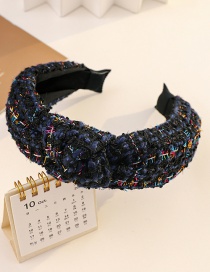 Fashion Royal Blue Woolen Broad-sided Knotted Headband