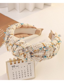 Fashion White Woolen Broad-sided Knotted Headband