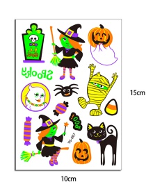 Fashion 7# Children Cartoon Halloween Fluorescent Tattoo Stickers