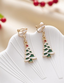Fashion 11# Christmas Snowman Bells Elk Gift Box Ear Clips