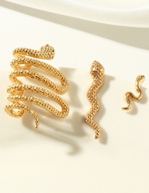 Fashion Gold Alloy Snake Earring Set