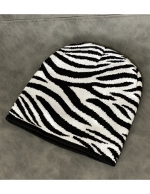 Fashion Zebra Checkerboard Crimped Knitted Toe Cap