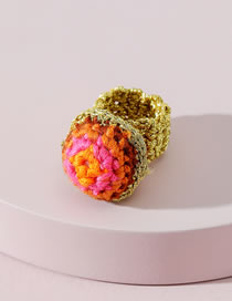Fashion Green Knitted Knitted Ring