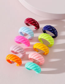Fashion Color Color Thread Resin Ring Set