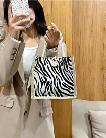 Fashion Zebra Pattern Zebra Print Canvas Handbag
