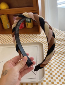 Fashion Black Powder Color Matching Twist Woven Headband