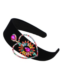 Fashion Color Fabric Alloy Diamond-studded Love Headband
